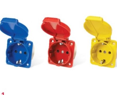 پریز تابلویی زرد 124/2 در کارتن 100عدد